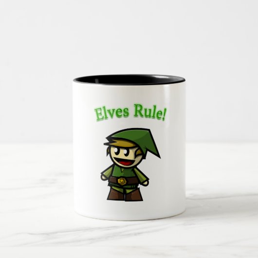 Elves Rule! Tweekleurige Koffiemok (Center)