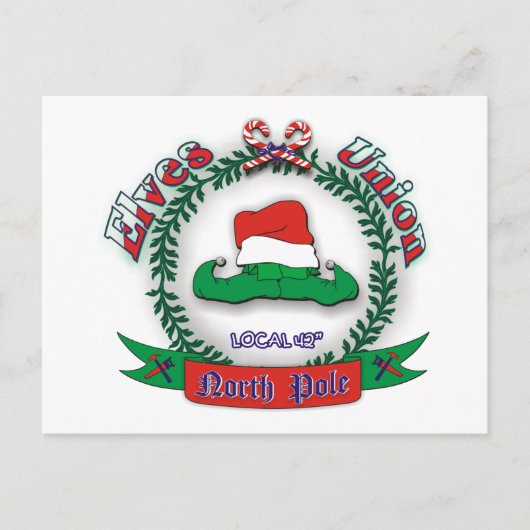 Elves Union Kerstmis Feestdagenkaart (Voorkant)