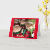 **ELVES** WENS JE AAN CHRISTMAS TIME* KINDEREN KAART (Gele Bloem)