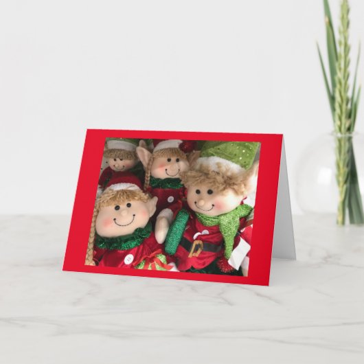 **ELVES** WENS JE AAN CHRISTMAS TIME* KINDEREN KAART (Voorkant)