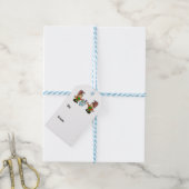 Elves with Dreidel Chrismukkah Gift Label Cadeaulabel (Met Touw)