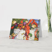 Elves Workshop Kerst Feestdagen Kaart (Voorkant)