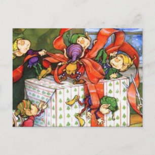 Elves Workshop Kerst Feestdagenkaart