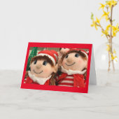 "ELVES" ZIJN GEDAAN MET TOYS EN ZEGGEN MERRY CHRIS KAART (Gele Bloem)