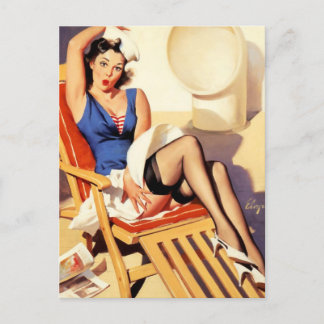  Elvgren Cruiseschip Retro Pin Up Meisje Briefkaart