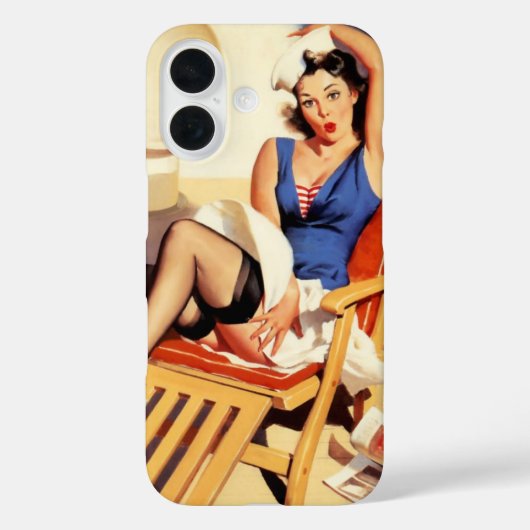  Elvgren Cruiseschip Retro Pin Up Meisje Case-Mate iPhone Case (Achterkant)