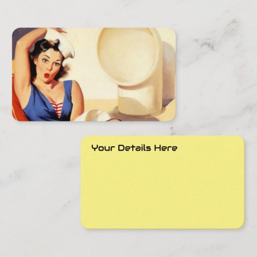  Elvgren Cruiseschip Retro Pin Up Meisje Visitekaartje (Voorkant / Achterkant)