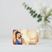  Elvgren Cruiseschip Retro Pin Up Meisje Visitekaartje (Staand voorkant)