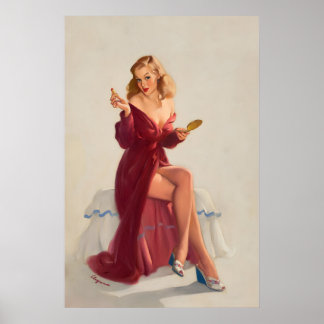 Elvgren Sexy PinUp Girl This Doesn't Keep the Cha Poster