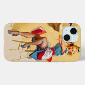  Elvgren Telefoon Pin-up Meisje Retro Case-Mate iPhone Case (Achterkant (horizontaal))