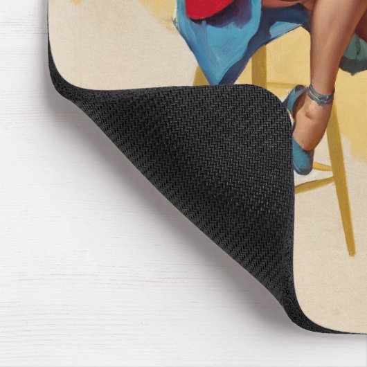  Elvgren Telefoon Pin-up Meisje Retro Muismat (Hoek)