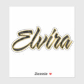Elvira black gold Lettering Aufkleber Sticker (Vel)