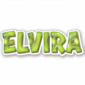 Elvira Name Kiwi Design Aufkleber Sticker (Voorkant)