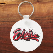 Elvira red Heart Graffiti Schlüsselanhänger Sleutelhanger (Voorkant)