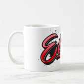Elvira red Heart Graffiti Tasse Kaffeetasse Koffiemok (Links)