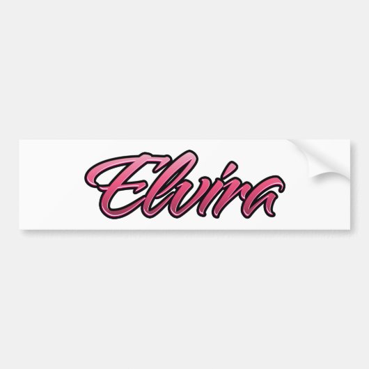 Elvira roze Aufkleber Sticker (Voorkant)