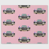 Elvira roze verpakkingspapier cadeaupapier (Vlak)