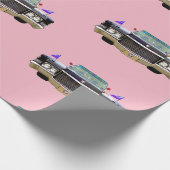 Elvira roze verpakkingspapier cadeaupapier (Hoek)