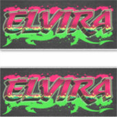 Elvira Vorname Name Graffiti Aufkleber Sticker (Voorkant)