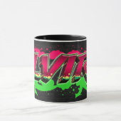 Elvira Vorname Name Graffiti red green Tasse Mok (Midden)