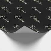 Elvira white gold Handwriting Geschenkpapier Cadeaupapier (Hoek)