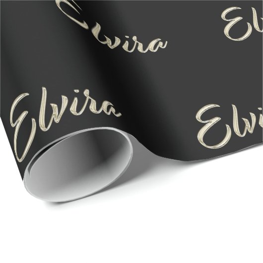 Elvira white gold Handwriting Geschenkpapier Cadeaupapier (Rol Hoek)