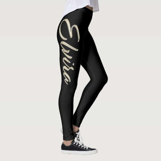 Elvira white gold Handwriting Hose Leggings (Rechts)