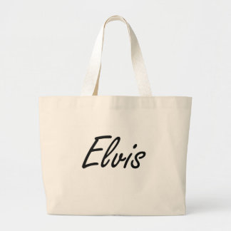 Elvis Artististieke naamontwerp Grote Tote Bag