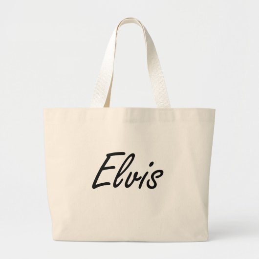 Elvis Artististieke naamontwerp Grote Tote Bag (Voorkant)