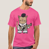 Elvis Cat - Rock'n'Roll Ontwerp T-shirt (Voorkant)
