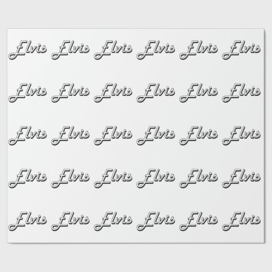 Elvis Classic Retro Name Design Cadeaupapier (Vlak)