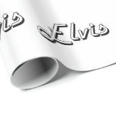 Elvis Classic Retro Name Design Cadeaupapier (Rol Hoek)
