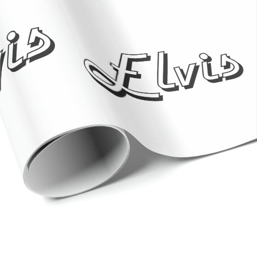Elvis Classic Retro Name Design Cadeaupapier (Rol Hoek)