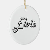 Elvis Classic Retro Name Design Keramisch Ornament (Rechts)