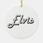Elvis Classic Retro Name Design Keramisch Ornament (Voorkant)