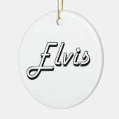Elvis Classic Retro Name Design Keramisch Ornament (Links)