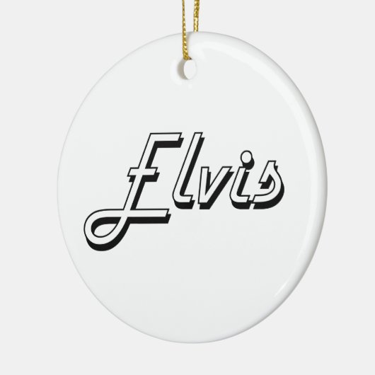 Elvis Classic Retro Name Design Keramisch Ornament (Links)