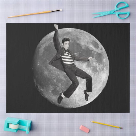 Elvis en het maanweefselpapier tissuepapier (Craft)