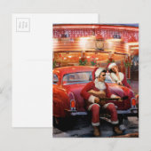 Elvis en Marilyn Christmas Feestdagenkaart (Voorkant / Achterkant)