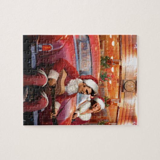 Elvis en Marilyn Kerstmis Legpuzzel (Horizontaal)