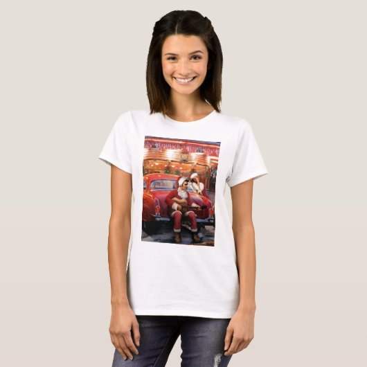Elvis en Marilyn Kerstmis T-shirt (Voorkant volledig)