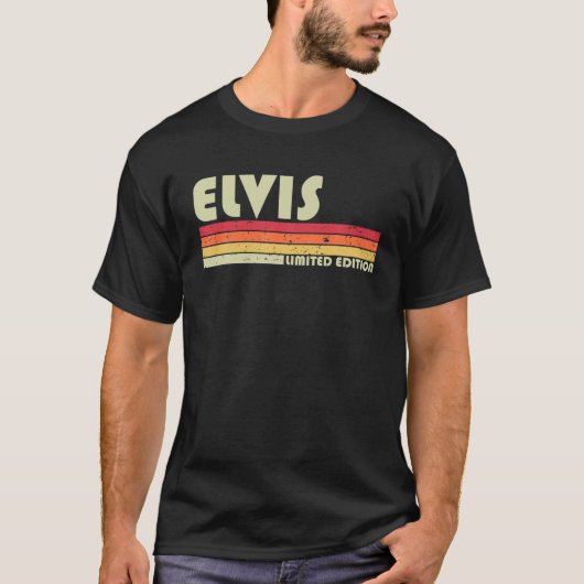 ELVIS Gift Name Personalized Funny Retro  B T-shirt (Voorkant)