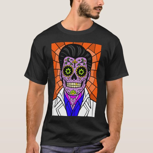 Elvis Glas-in-lood T-shirt (Voorkant)