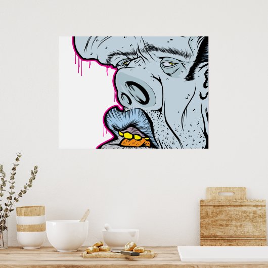 Elvis heeft het gebouw verlaten poster (Keuken)