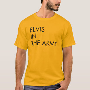 Elvis in de Mannen van het leger T-shirt