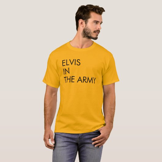 Elvis in de Mannen van het leger T-shirt (Voorkant volledig)