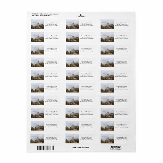 Elvis-kerk in de bergen van de superstitie etiket (Full Sheet)