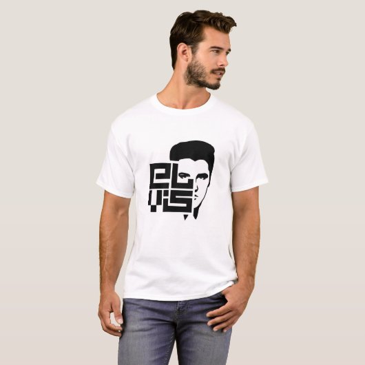 Elvis Logo Cuadrado T-shirt (Voorkant volledig)