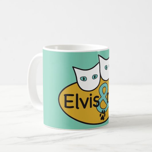 "Elvis & ME" 11 oz Aqua Classic Mok (Voorkant links)