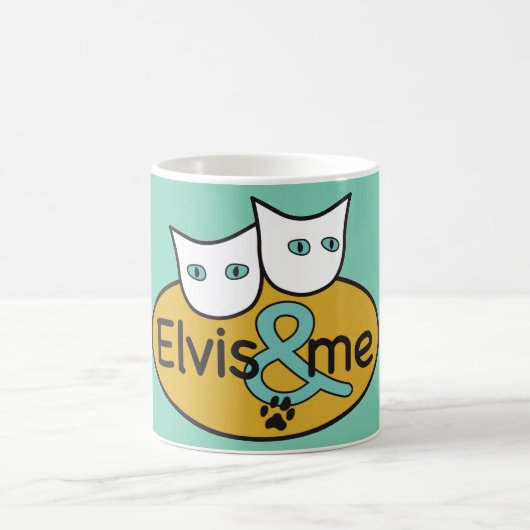 "Elvis & ME" 11 oz Aqua Classic Mok (Center)